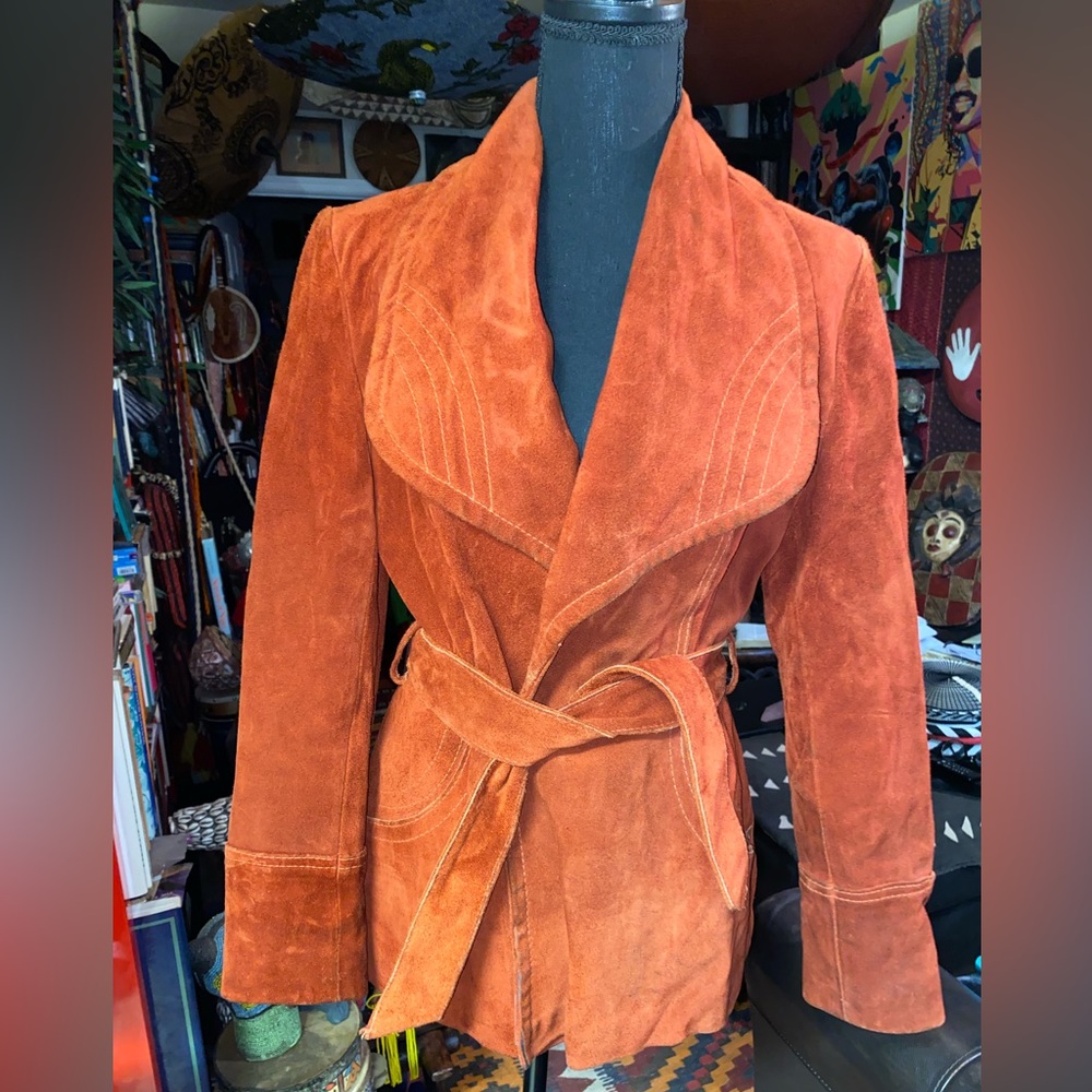 GORG 🍁 ‘GENUINE LEATHER’, Vintage Suede Jacket, vintage size 11/12